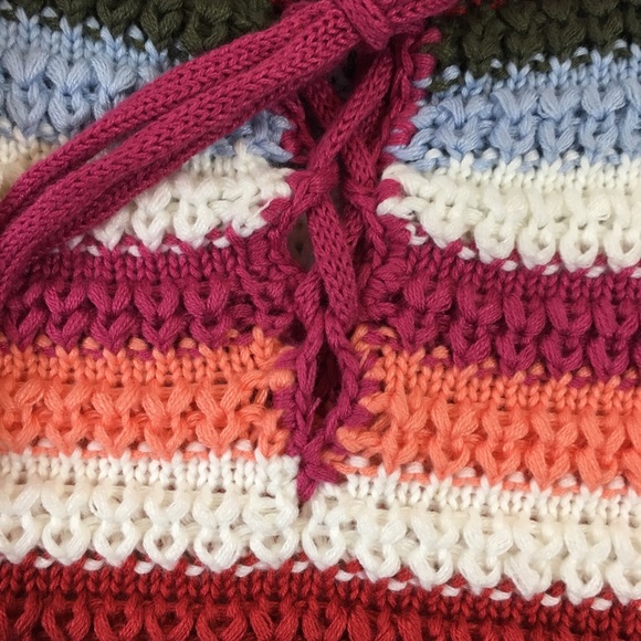 Candies | Striped Crochet Tank Top Tie Up - Picture 8 of 8